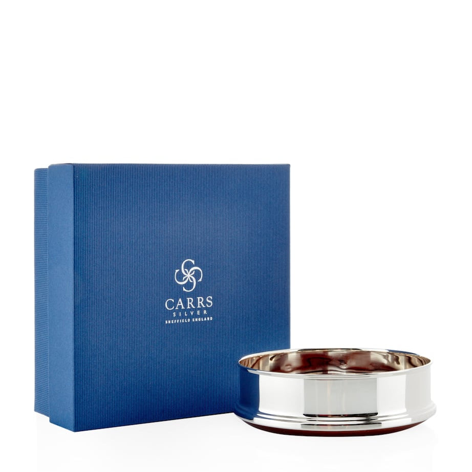 Carrs Silver Sterling Silver Straight Bottle Coaster 5”