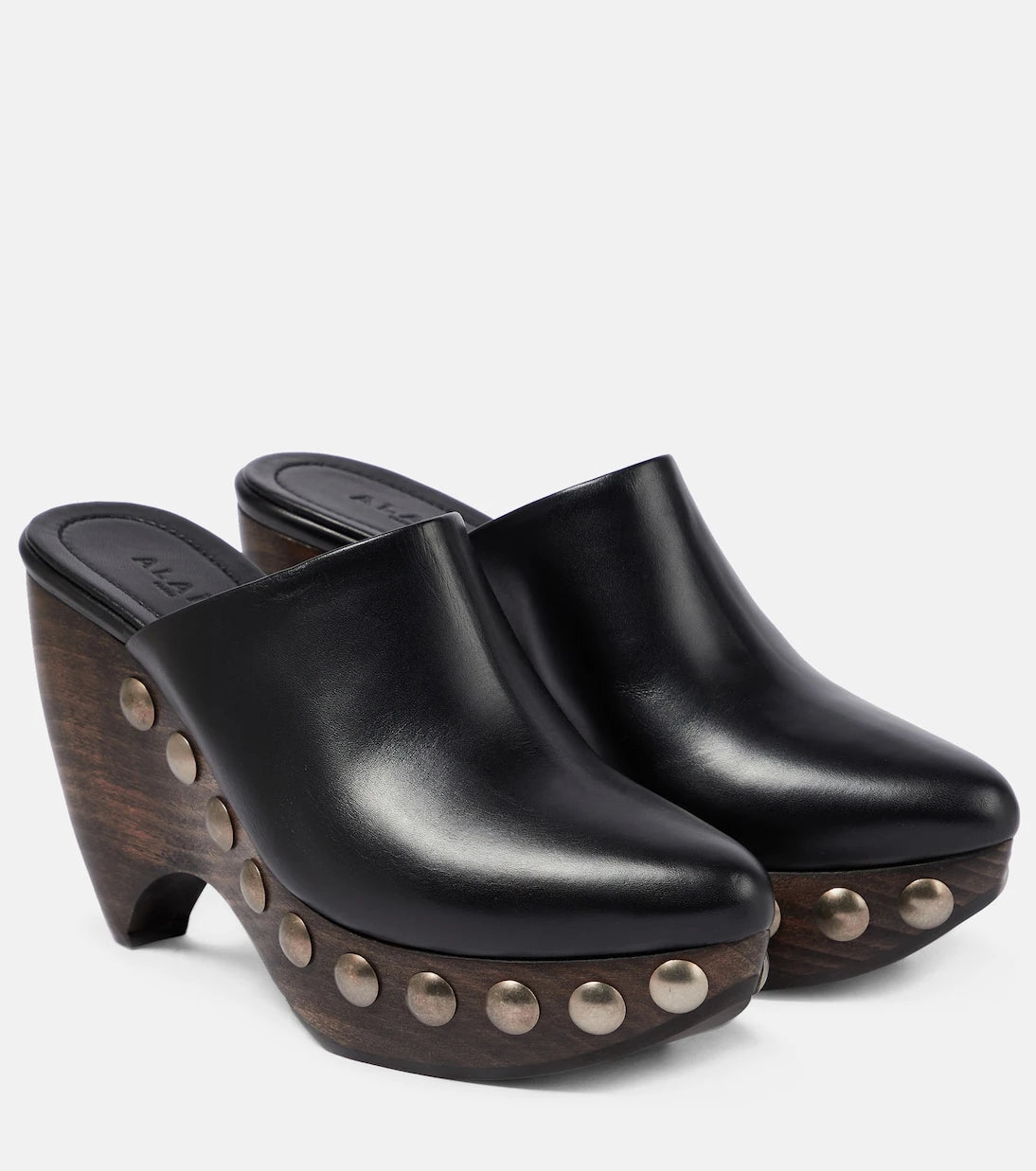 Alaïa - Le Sabot leather and wood pumps