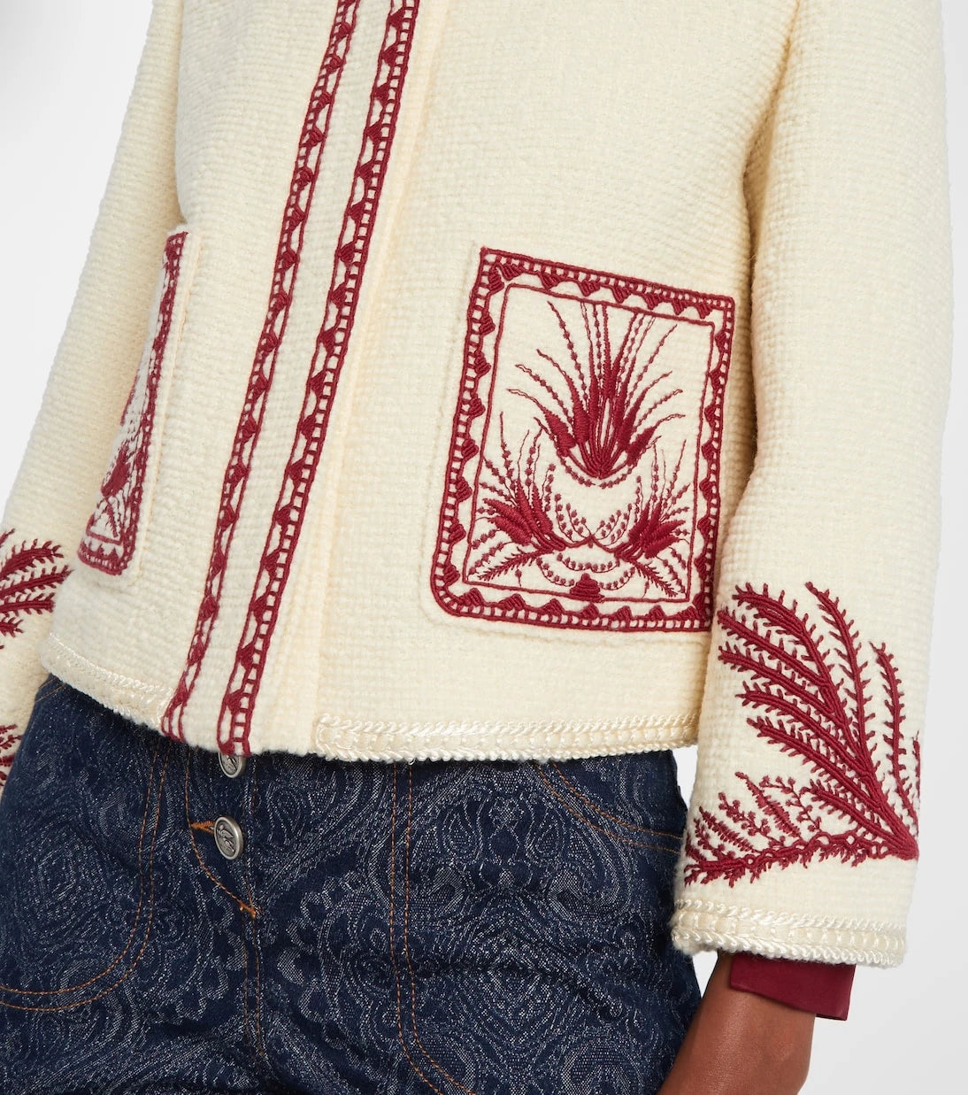Etro - Embroidered wool bouclé jacket