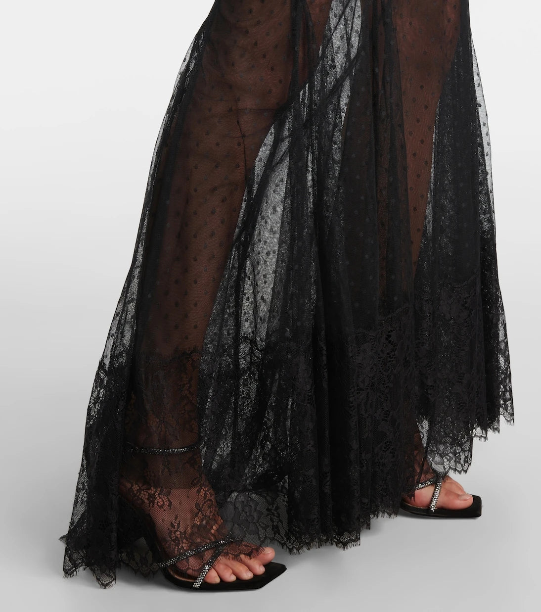 Rebecca Vallance - Diana sequined mesh-trimmed gown