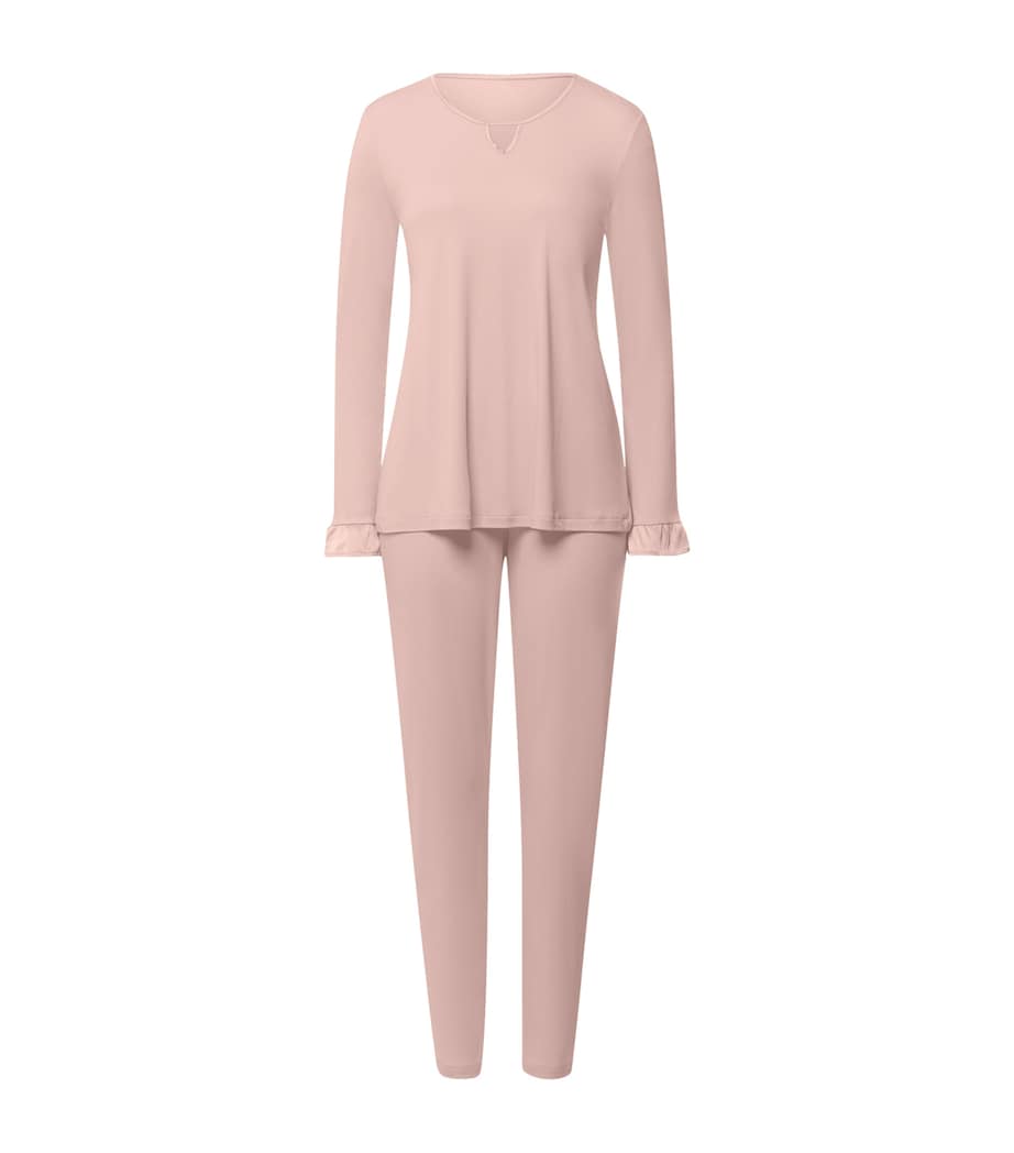 Nude Cotton-Blend Claire Pyjama Set