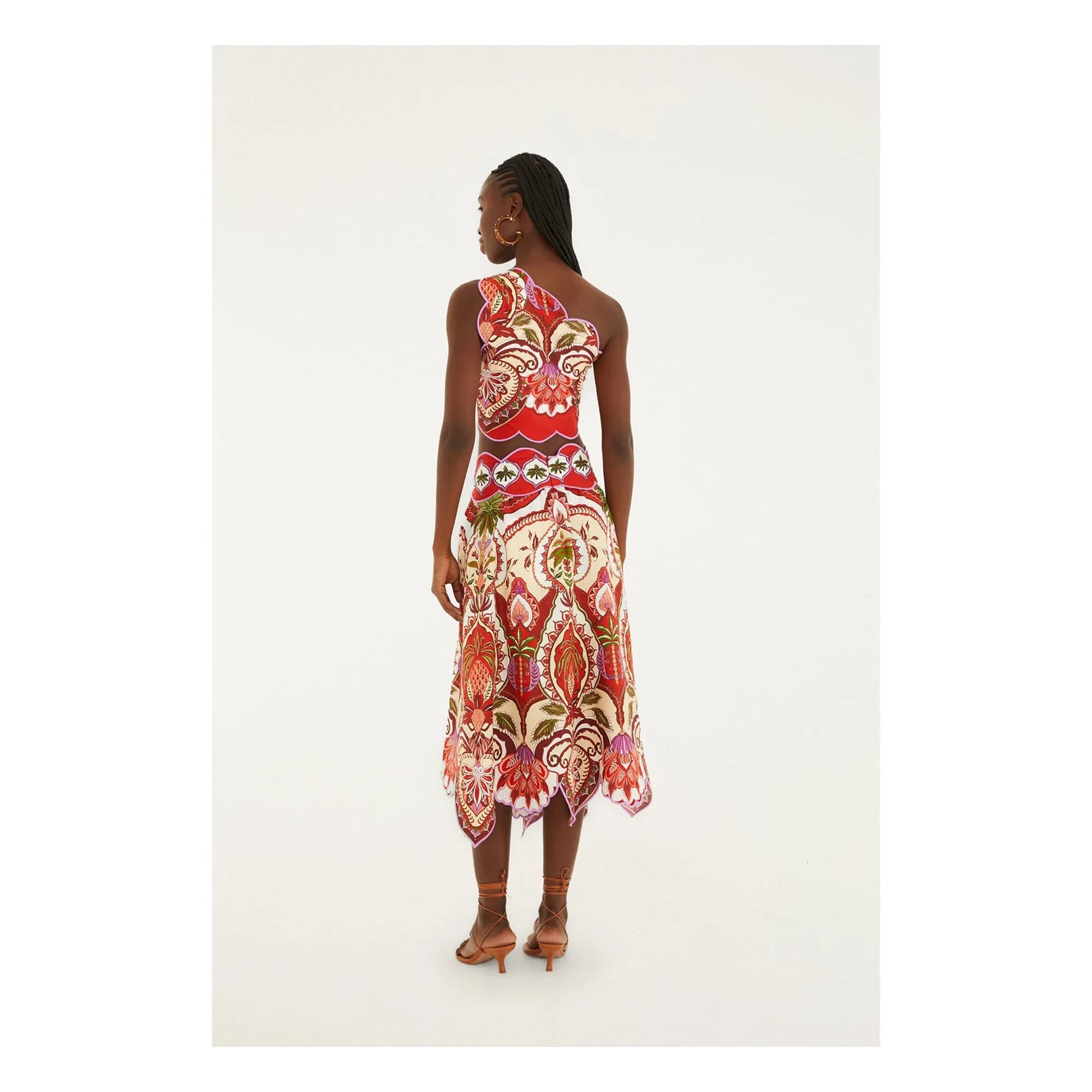 Farm Rio - Odara Linen skirt | Red