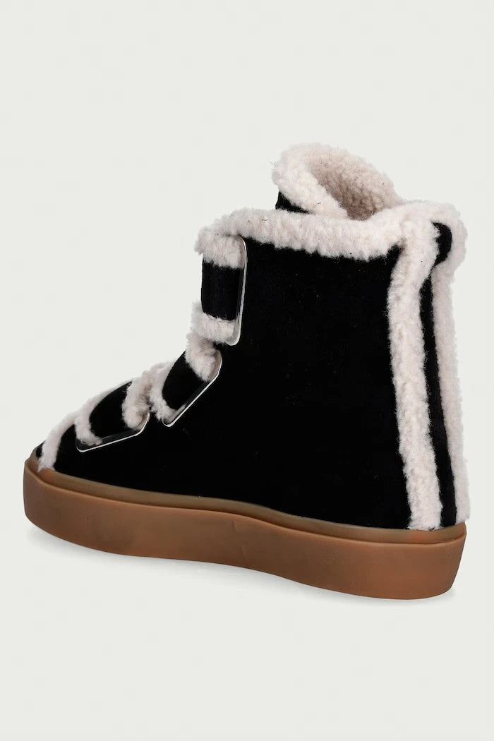 Inuikii Shearling Velcro High süet kadın spor ayakkabı