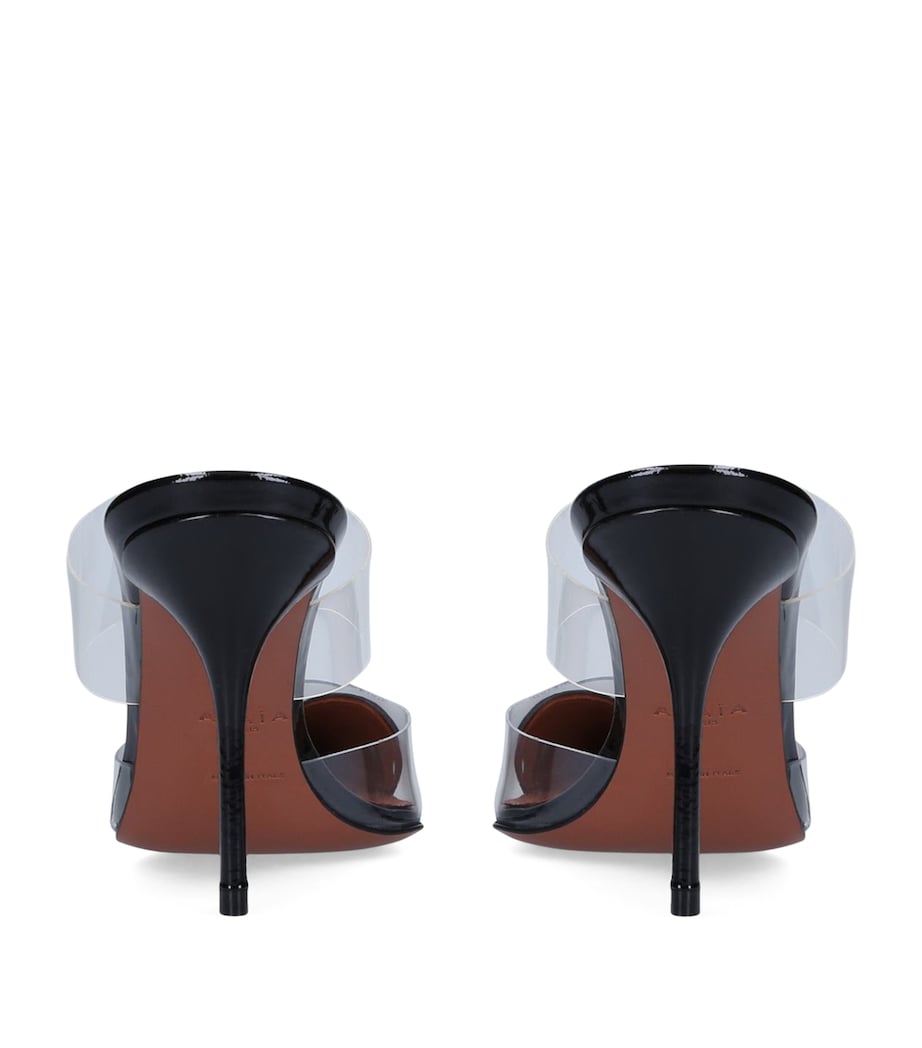 Alaïa Black Patent Leather Le Coeur Mules 90