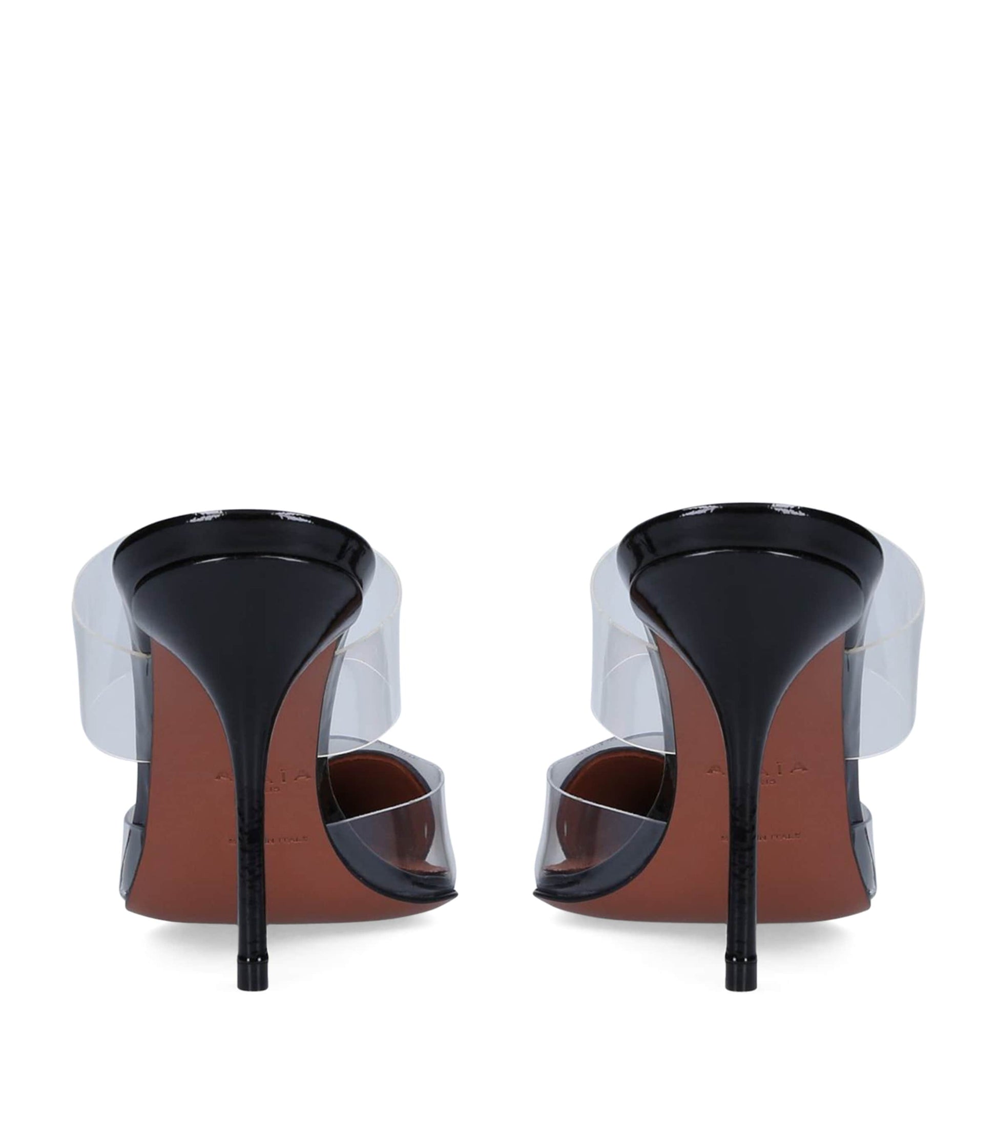 Alaïa Black Patent Leather Le Coeur Mules 90