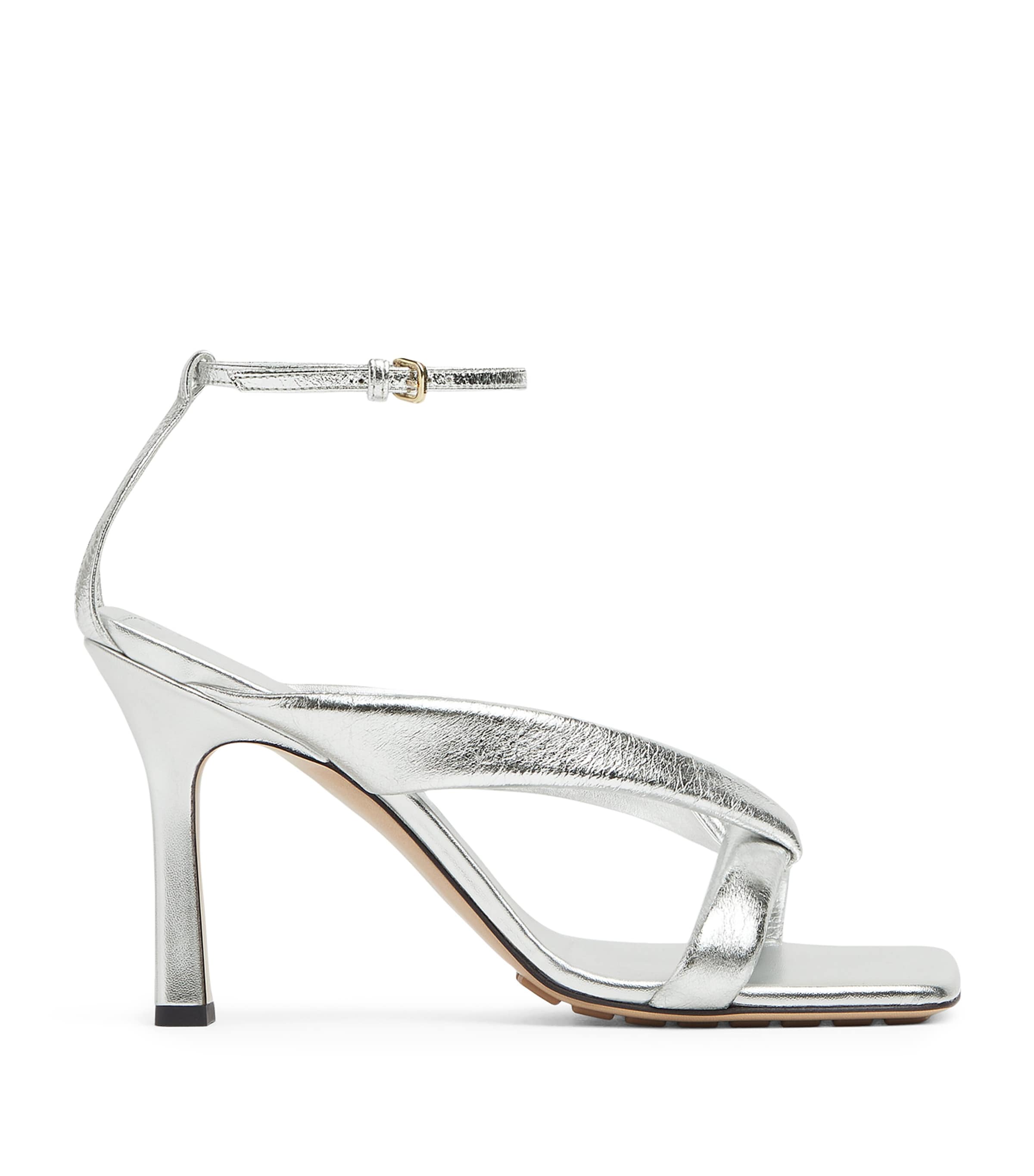 Metallic Leather Riva Sandals 90