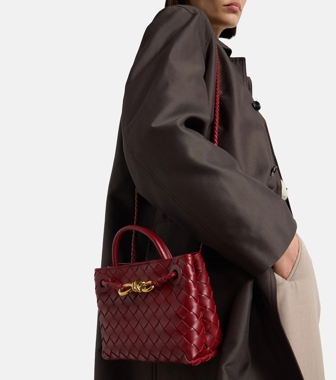 Bottega Veneta - Andiamo Mini leather top-handle bag