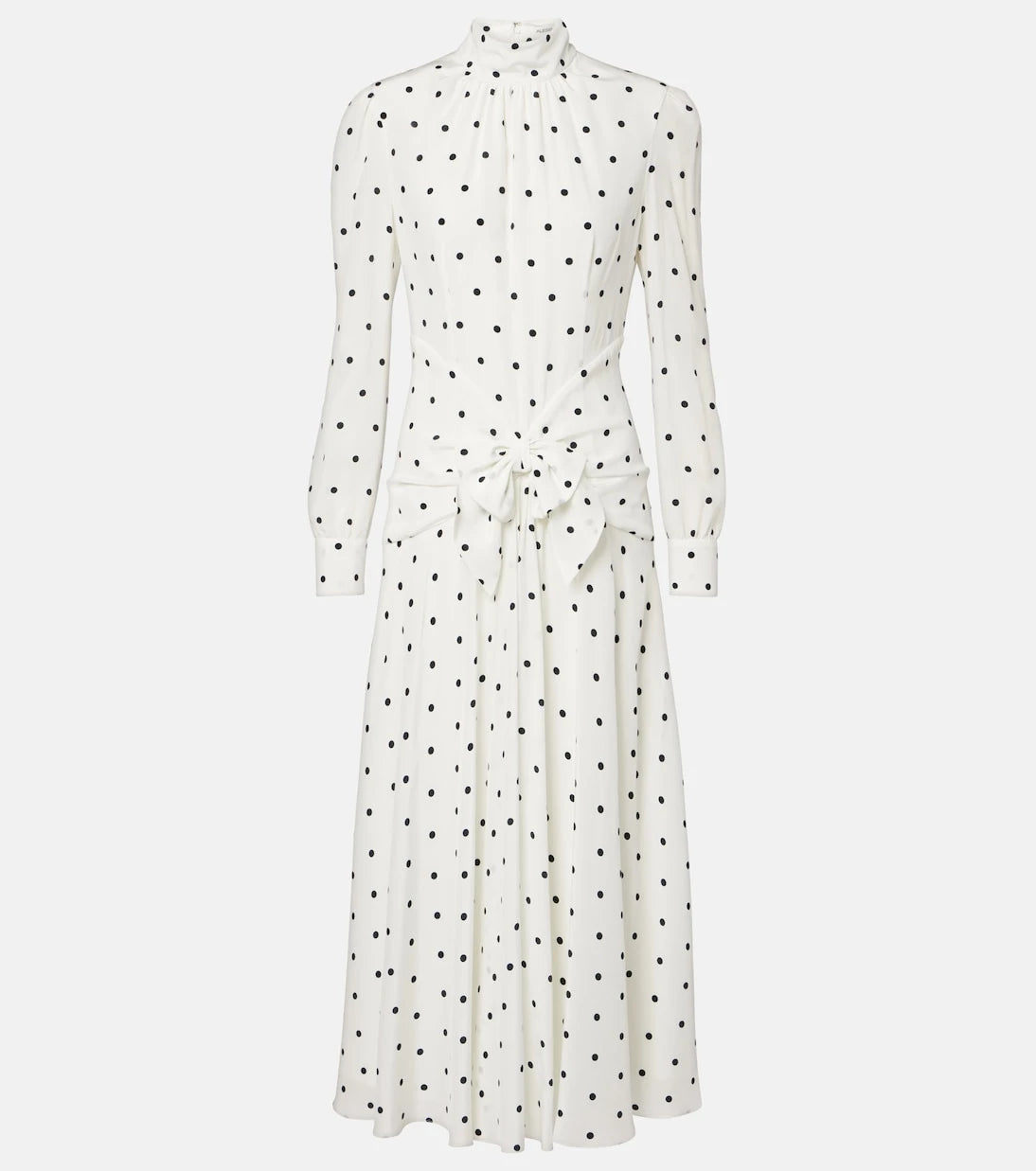 Alessandra Rich - Polka-dot silk midi dress