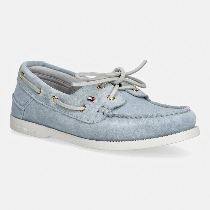 Tommy Hilfiger kadın süet mokasen HILFIGER SUEDE BOAT SHOE