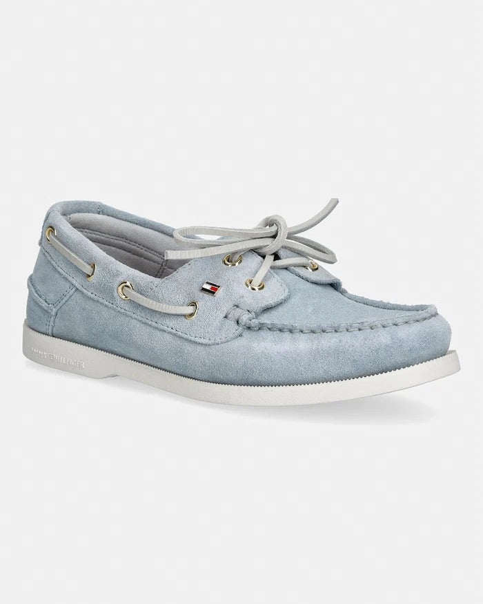 Tommy Hilfiger kadın süet mokasen HILFIGER SUEDE BOAT SHOE
