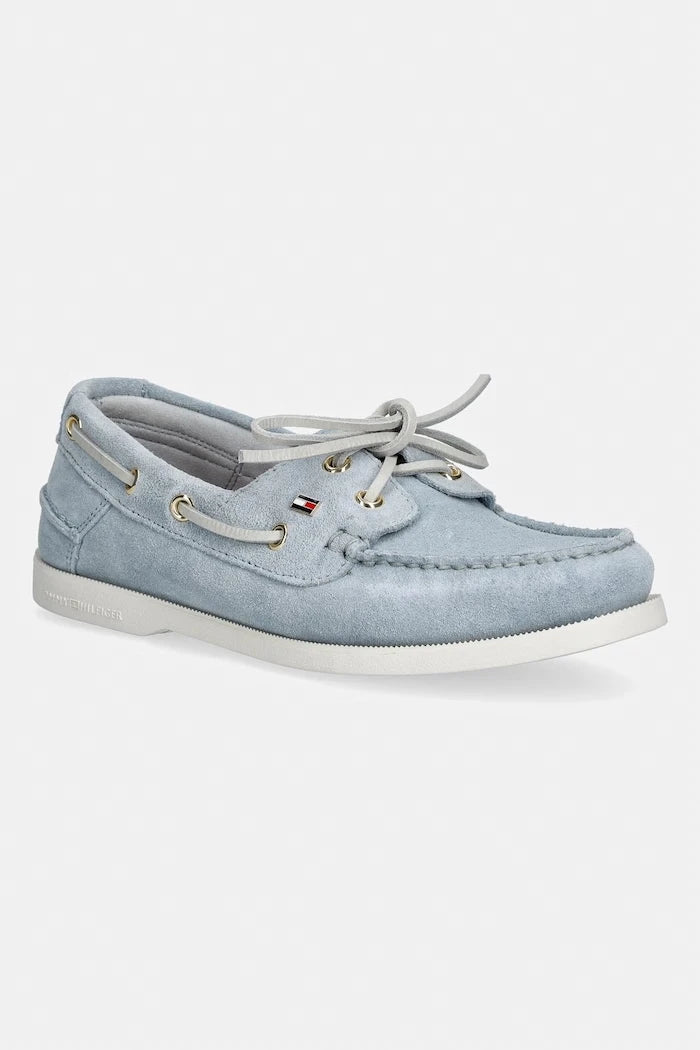 Tommy Hilfiger kadın süet mokasen HILFIGER SUEDE BOAT SHOE