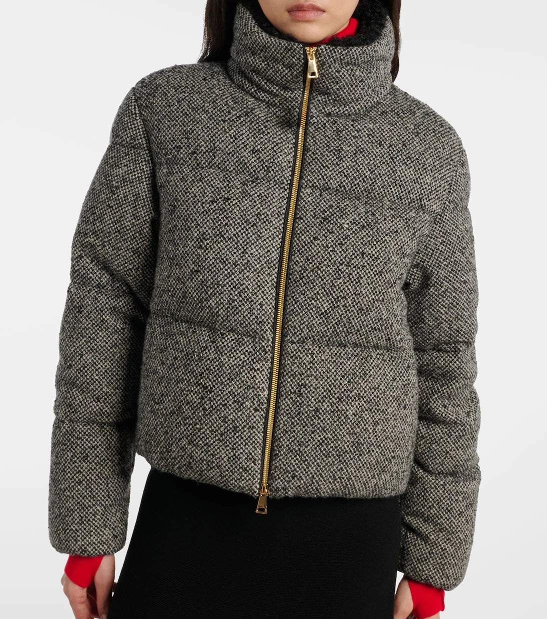 Moncler - Careil bouclé wool-blend down jacket