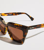 Max Mara Brown Acetate Cat-Eye SPARK7 Sunglasses