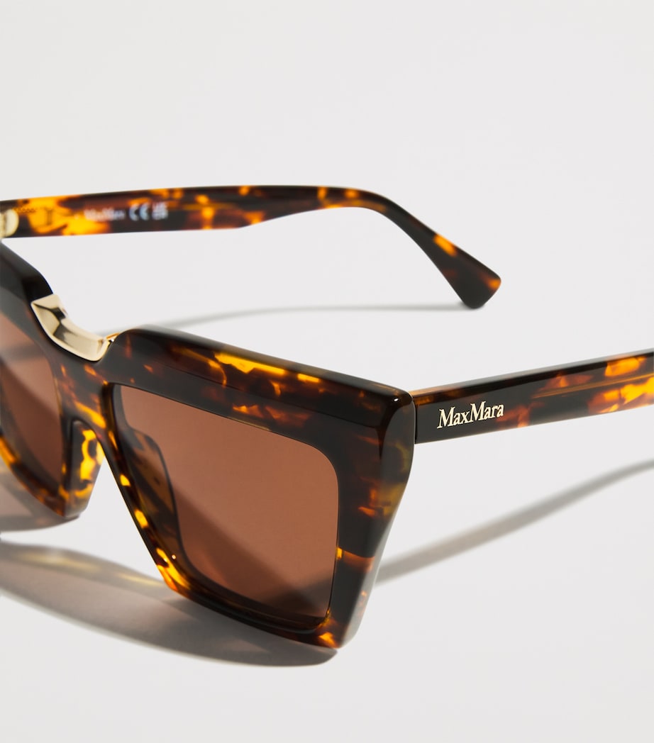Max Mara Brown Acetate Cat-Eye SPARK7 Sunglasses