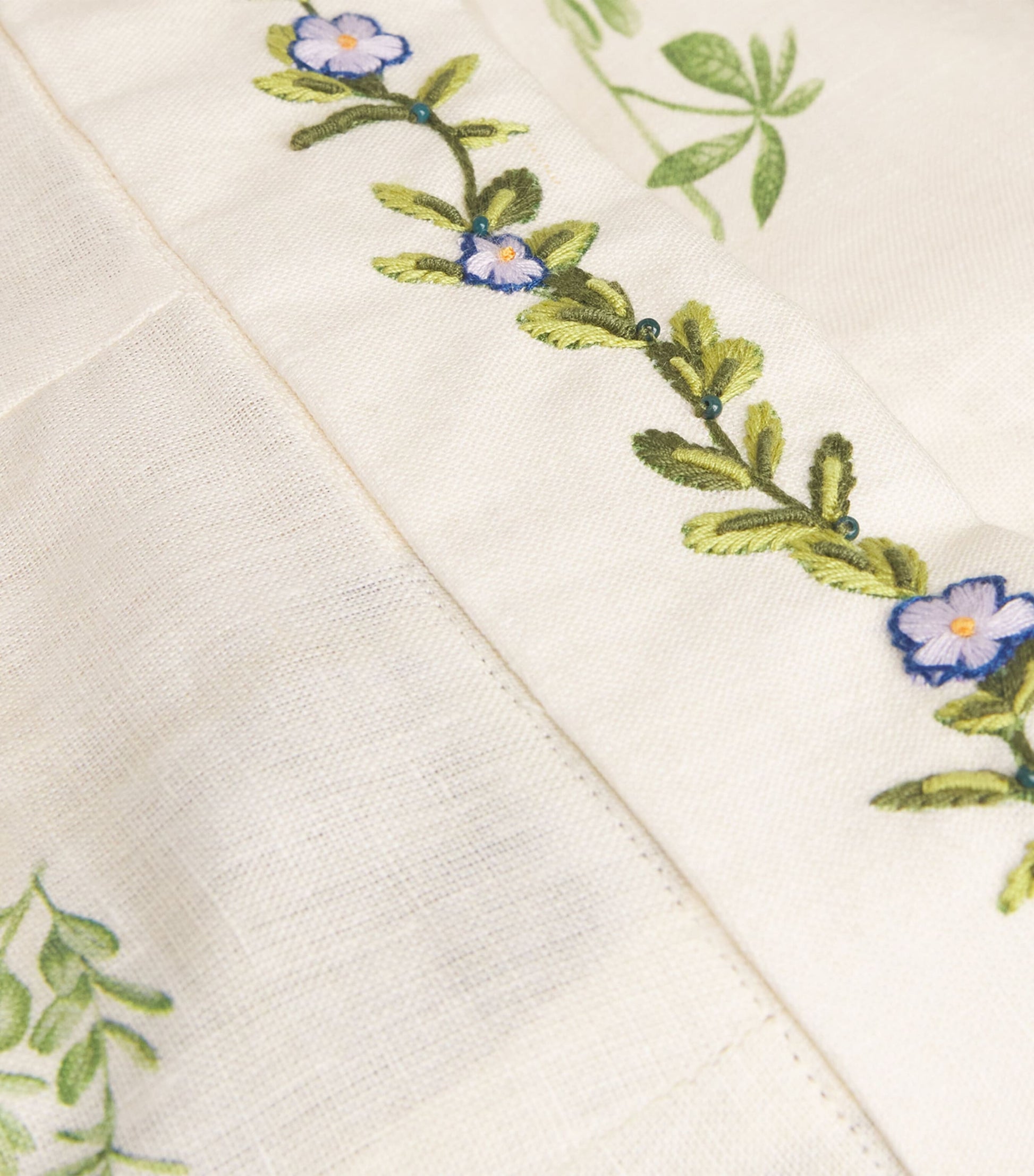 Agua By Agua Bendita Multi Linen Embroidered Rommy Shorts