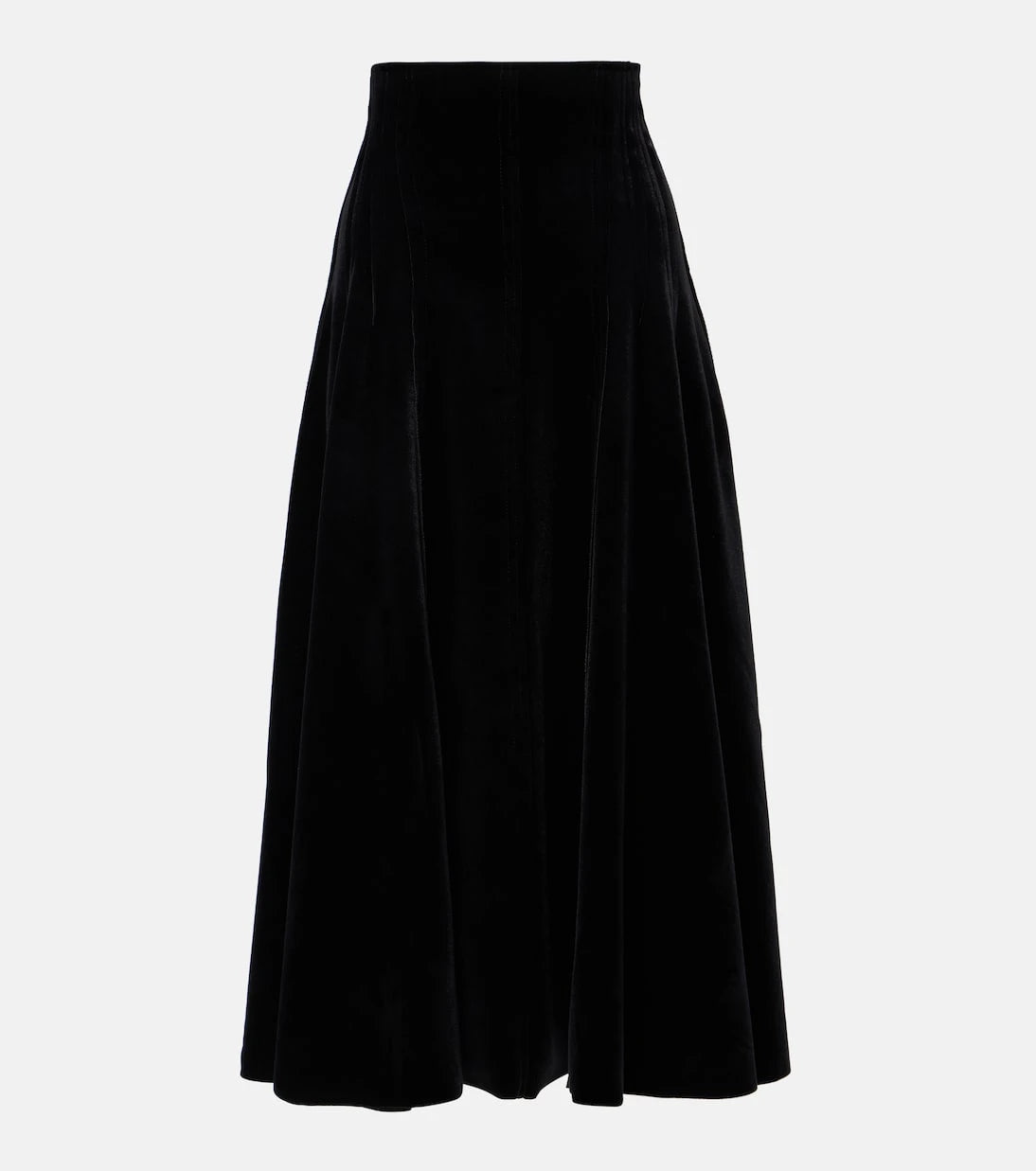 Norma Kamali - Grace velvet midi skirt