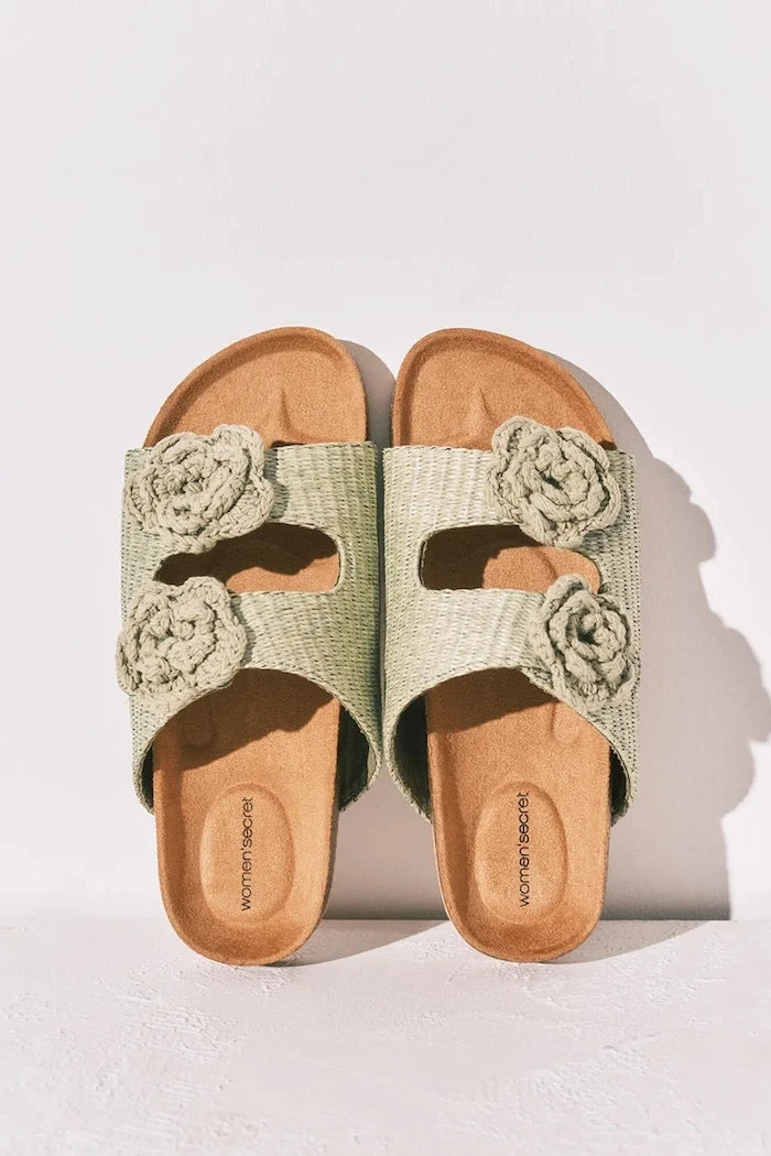 women'secret MMT FLOWER BIO GREEN kadın terlik