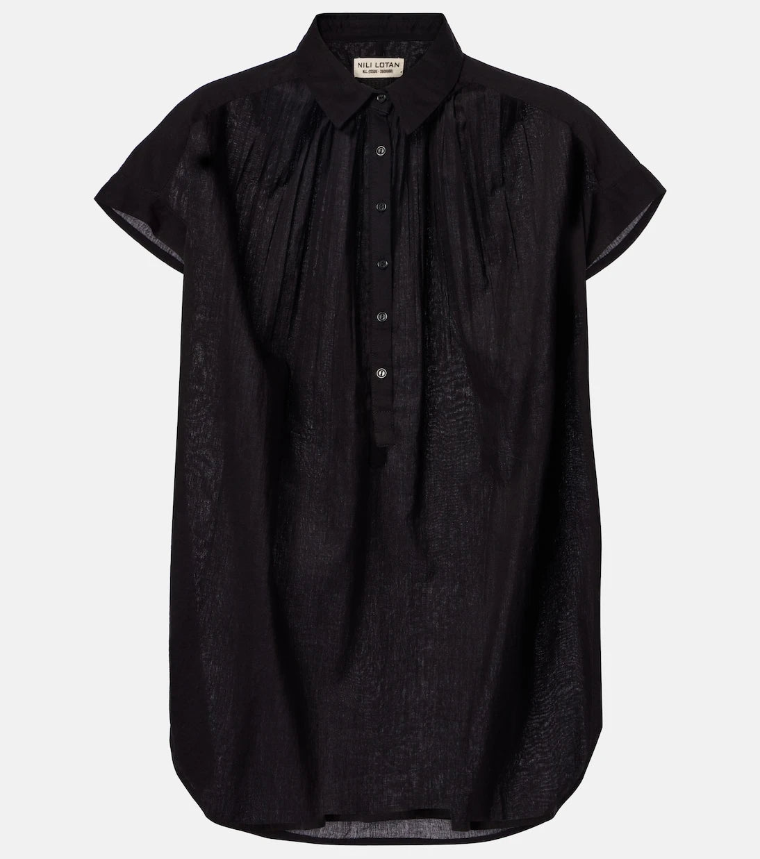 Nili Lotan - Normandy shirred cotton blouse
