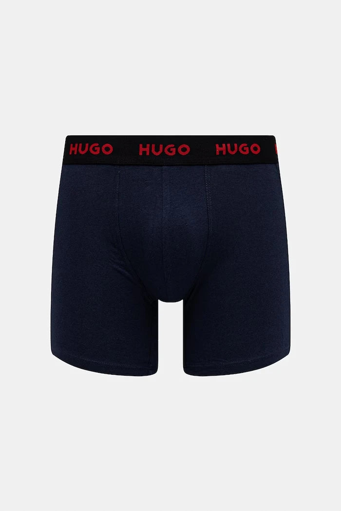 HUGO erkek pamuklu elastan boxer BOXERBR TRIPLET PACK 3'lü