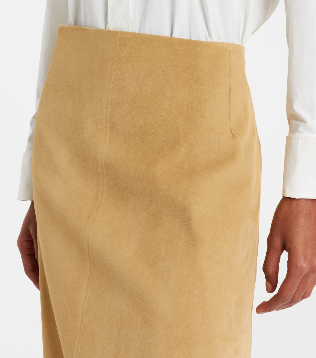 The Row - Danas suede wrap skirt