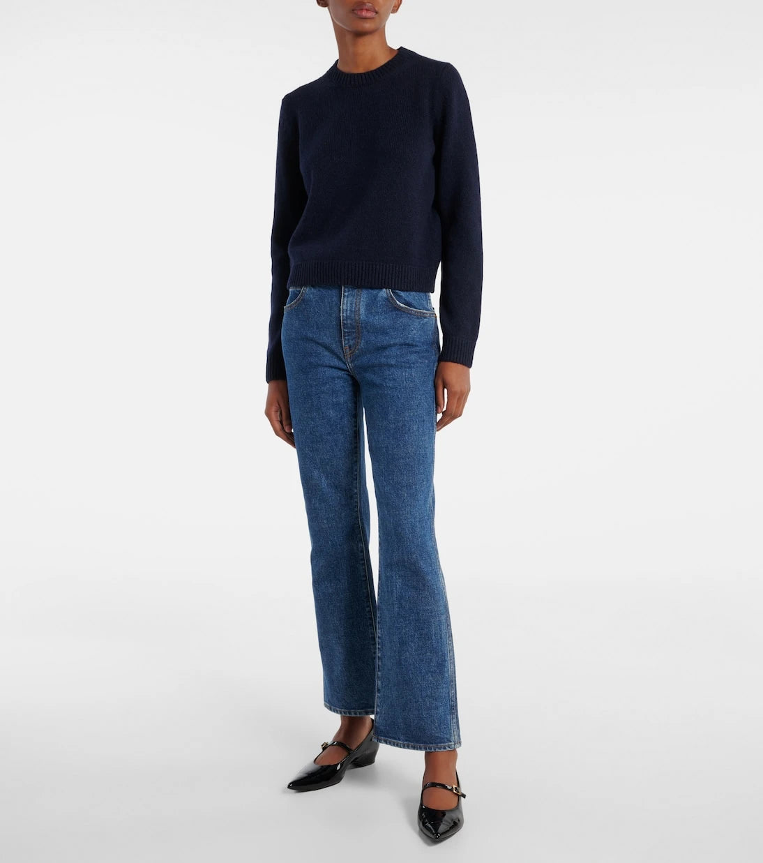 Khaite - Vivian cropped bootcut jeans