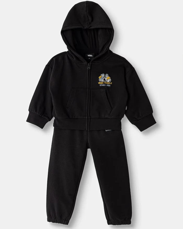 Vans pamuklu çocuk eşofman takımı Checker Bros FZ Set