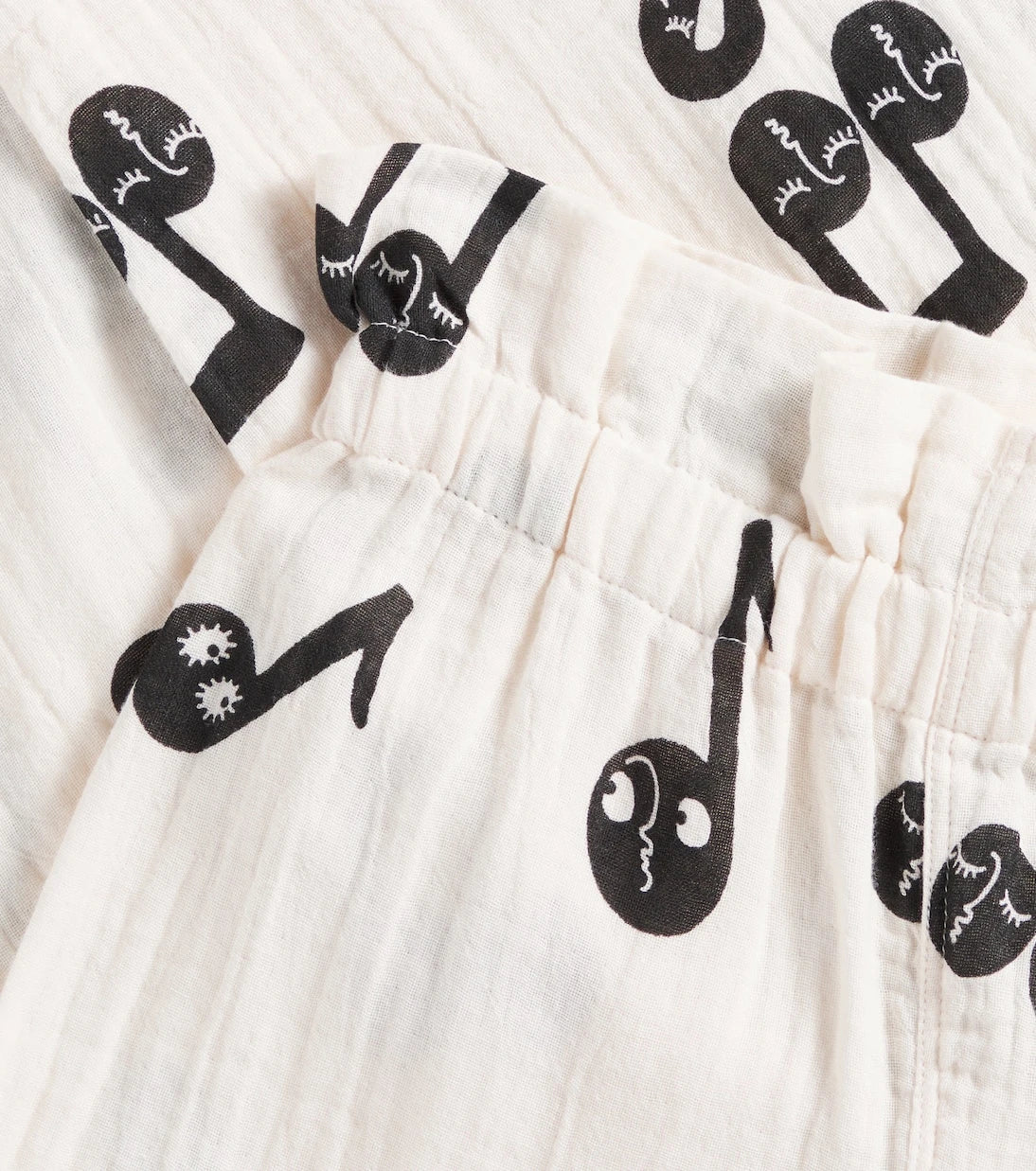 Mini Rodini - Notes cotton muslin straight pants