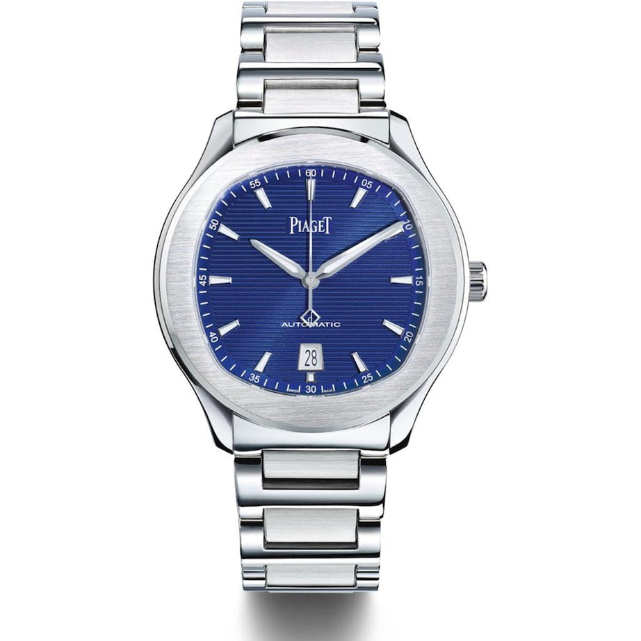 Piaget Stainless Steel Polo Bracelet Date Watch 42mm
