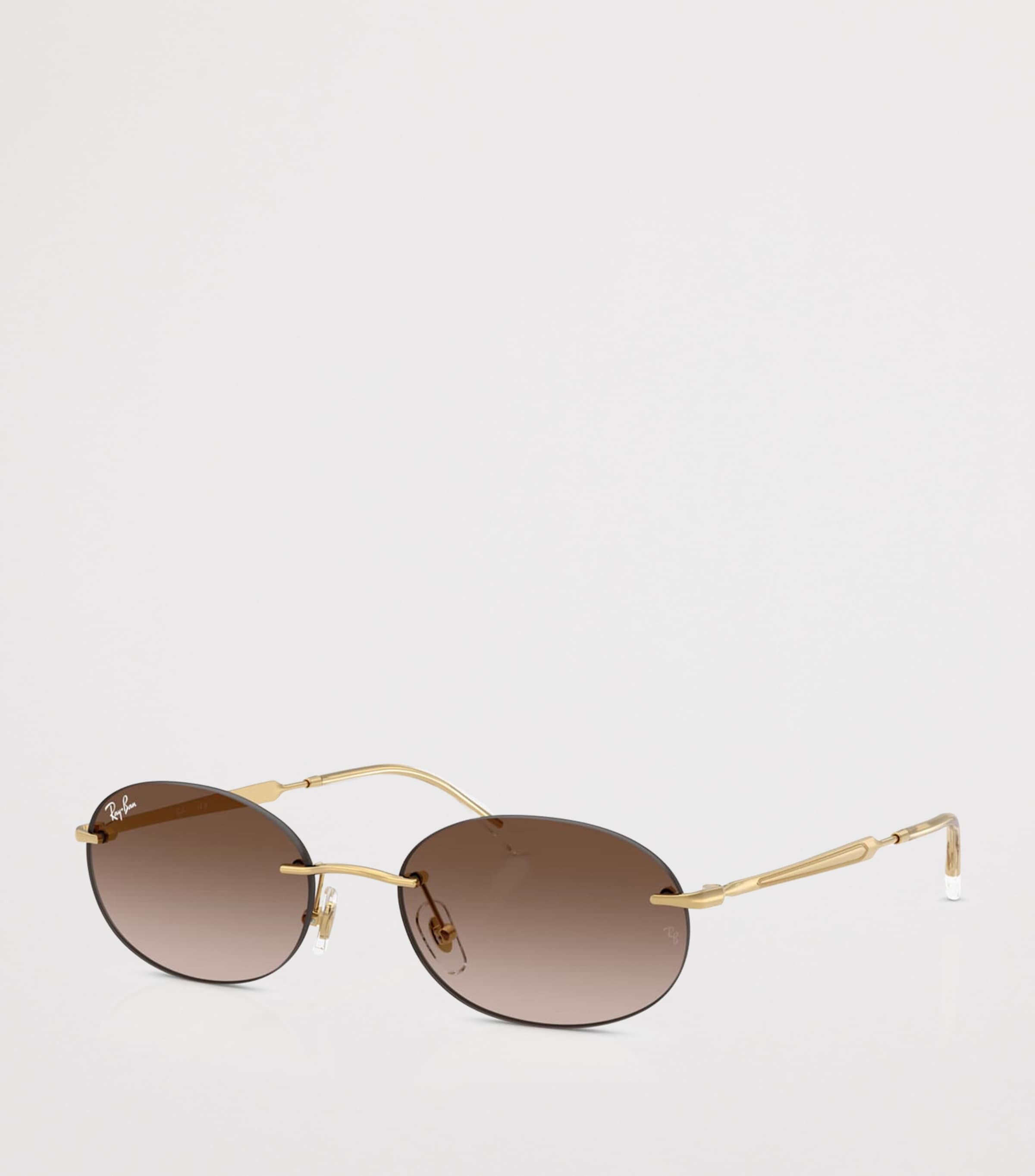 0RB3707 Metal Oval Sunglasses