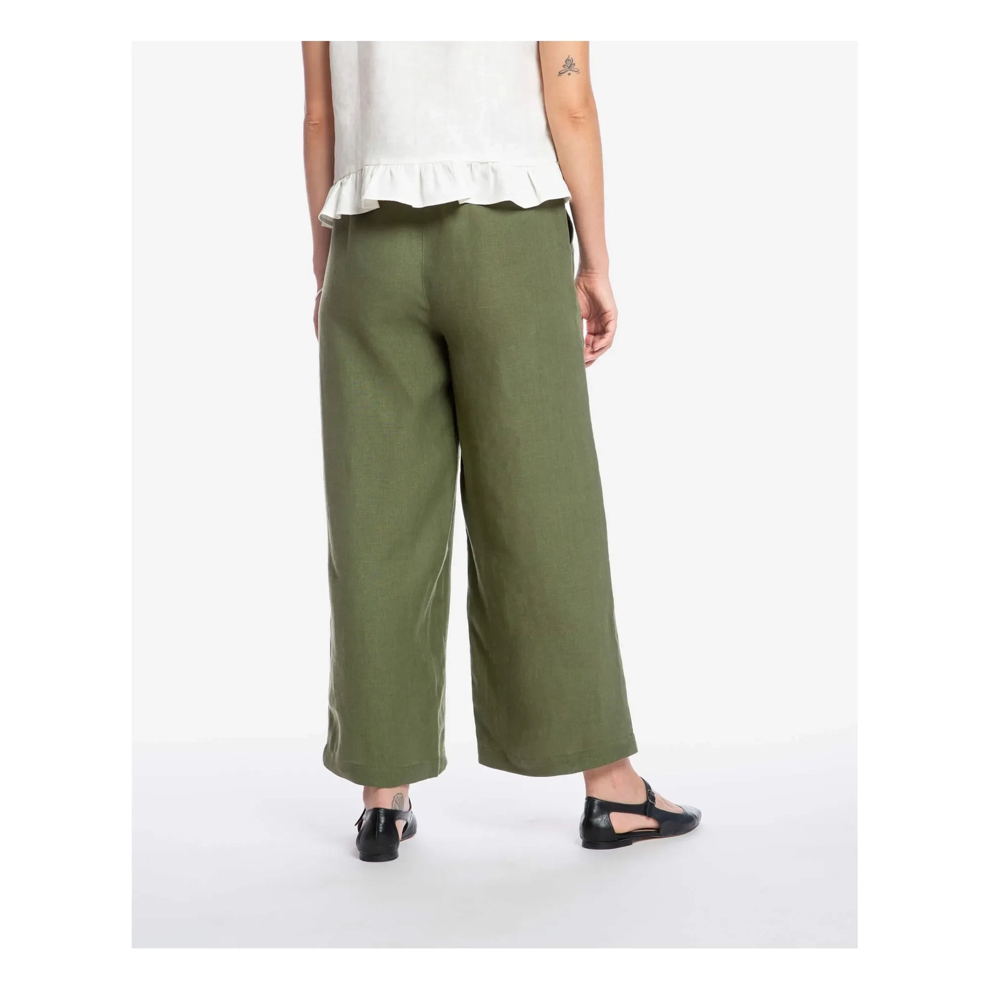Matona - Linen pants | Olive