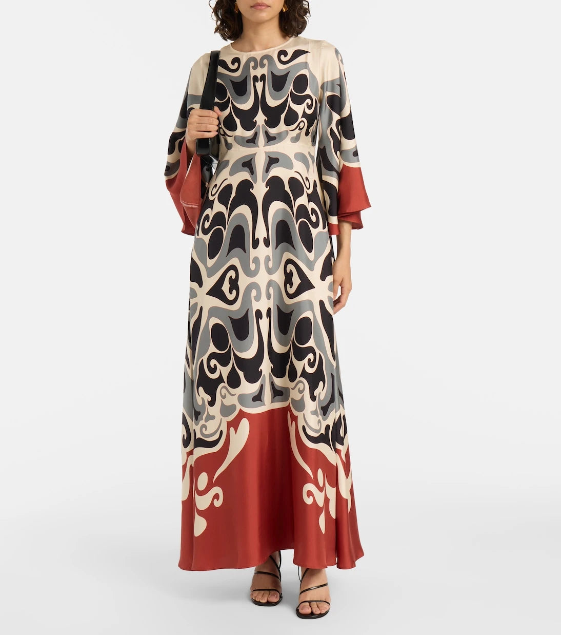 La DoubleJ - Phoenix Placée silk twill maxi dress
