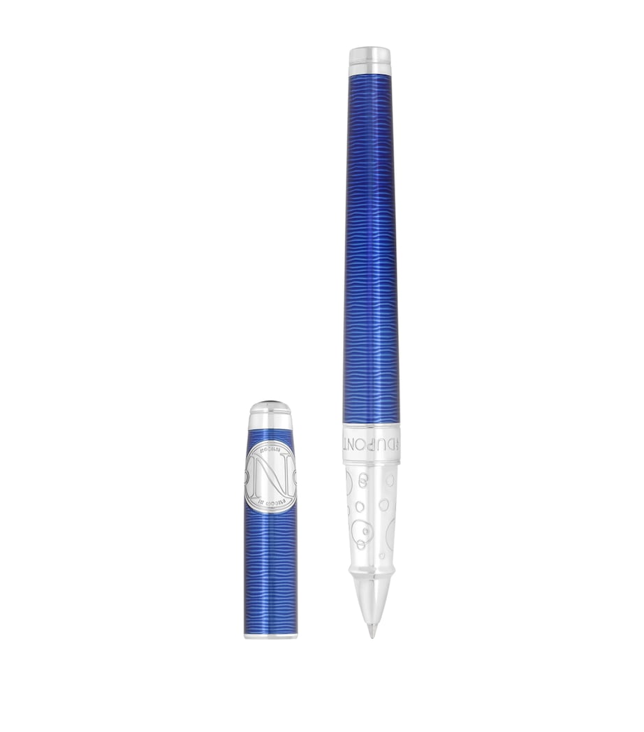 Gulf Stream Line D Eternity Rollerball Pen BLUE & PALLADIUM
