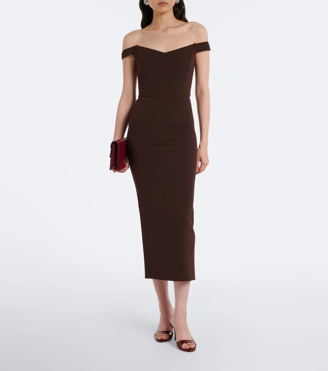 Alex Perry - Off-shoulder midi dress