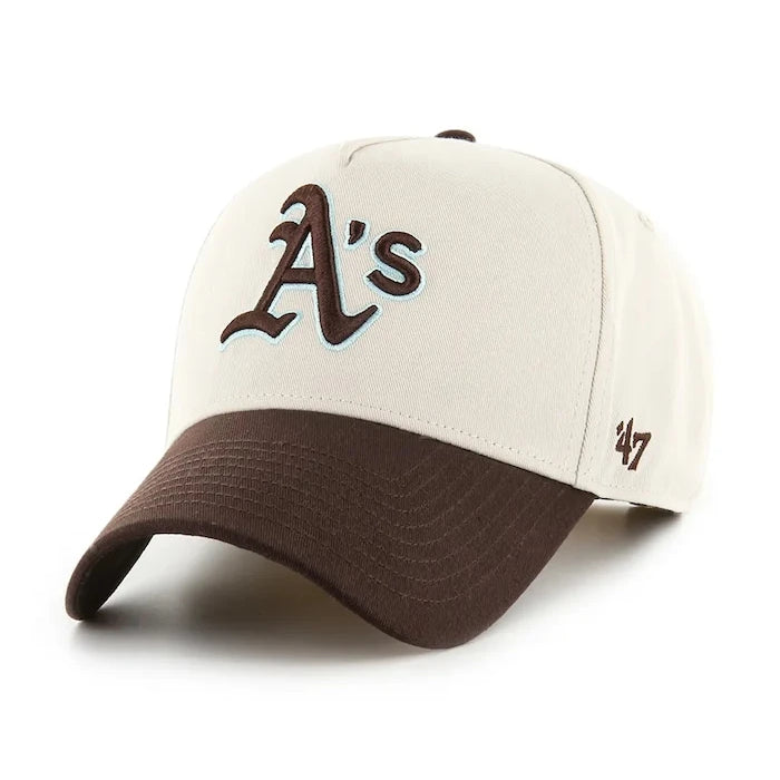 Памучна шапка с козирка 47 brand MLB Athletics Sure Shot