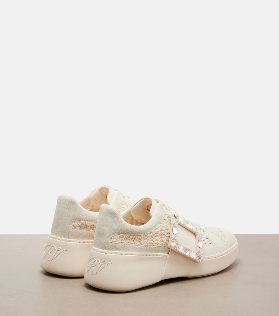 Roger Vivier - Viv Skate suede-trimmed platform sneakers