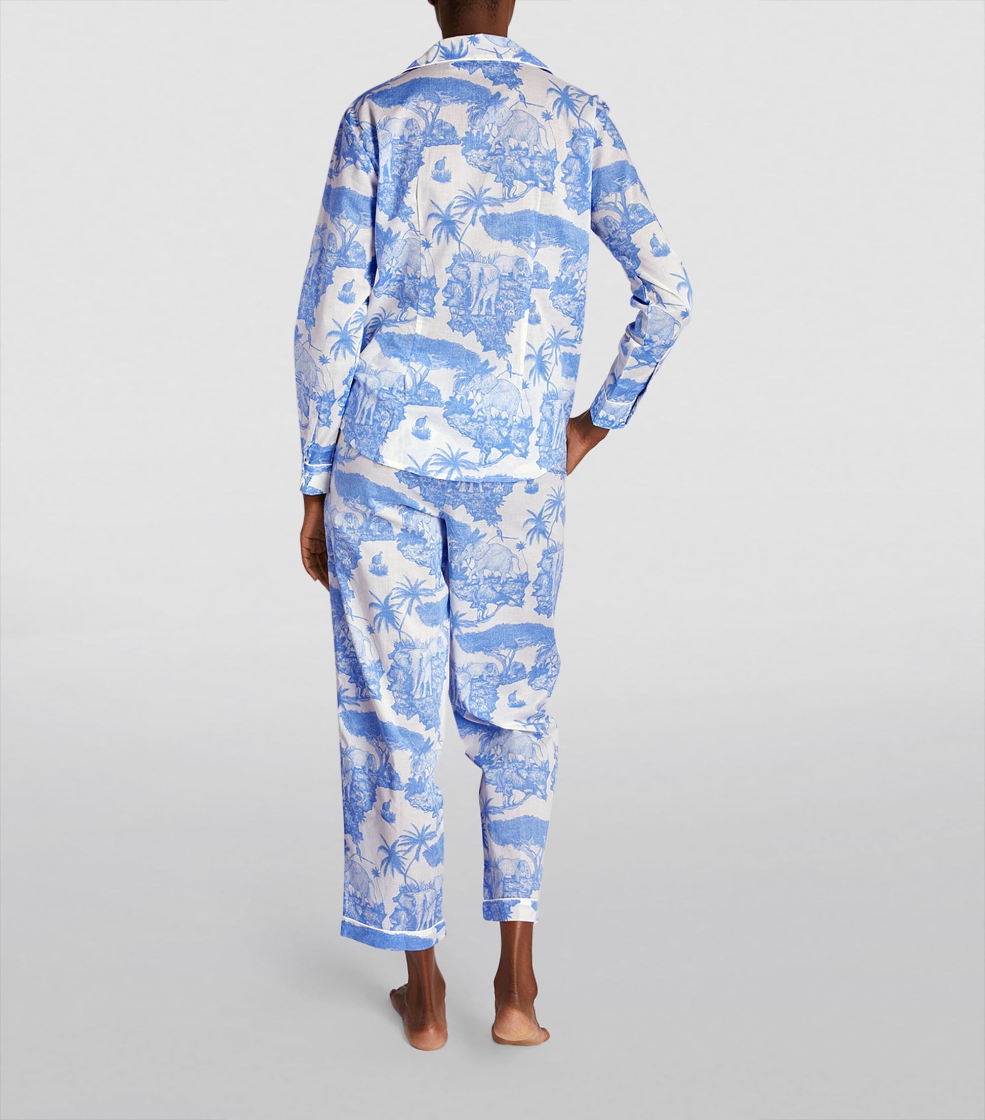 Desmond & Dempsey Blue Long Pyjama Set