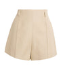 Neutral Marled Suit Shorts