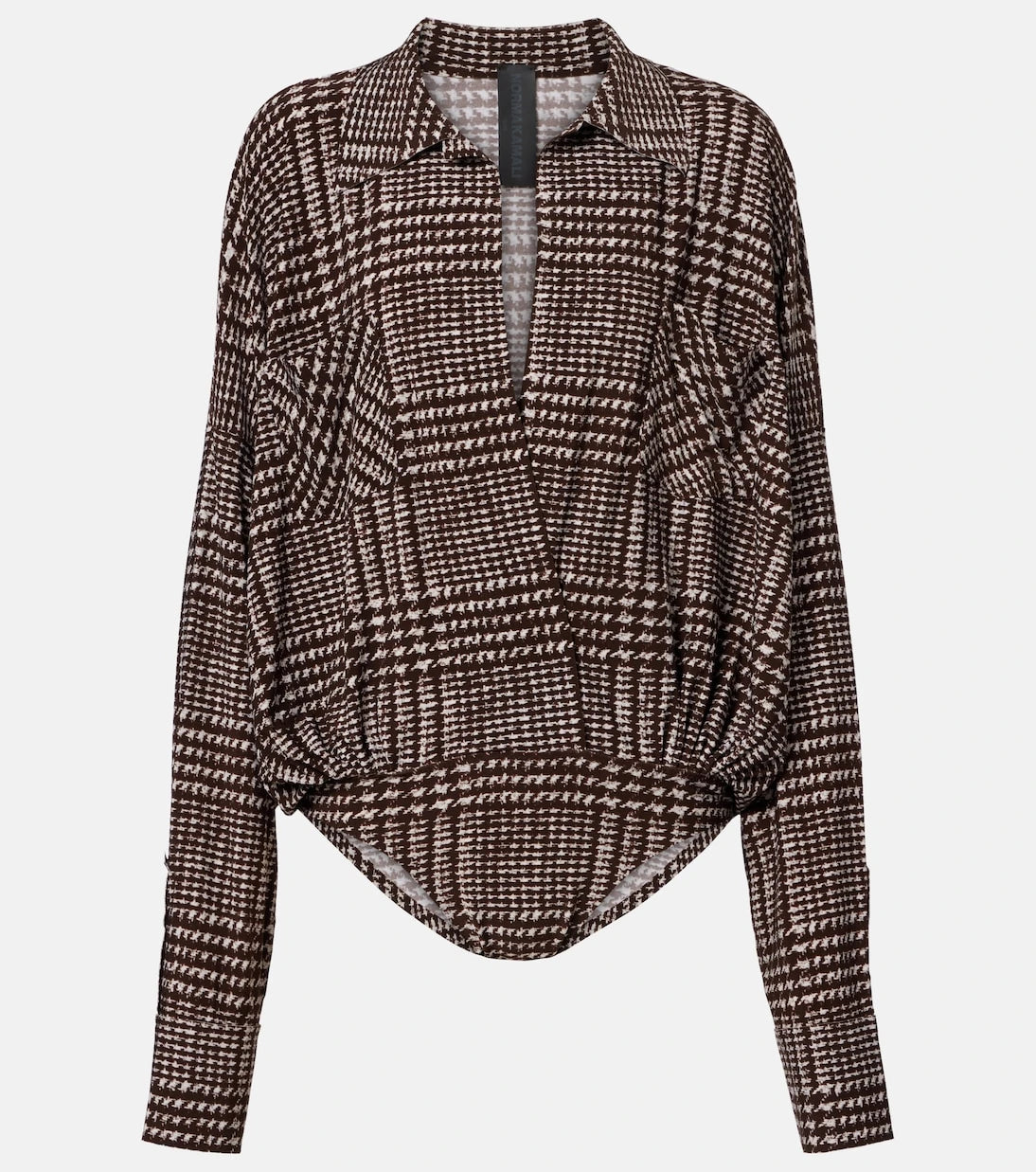 Norma Kamali - Prince of Wales check bodysuit