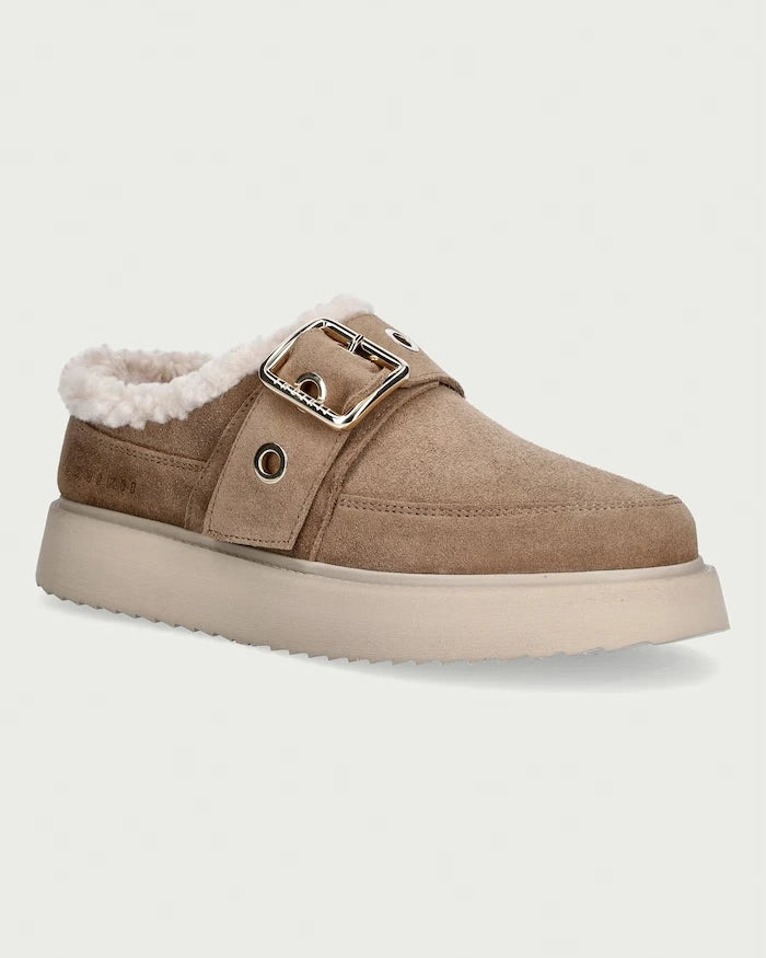 Inuikii Kadın Süet Terlik Micro Buckle