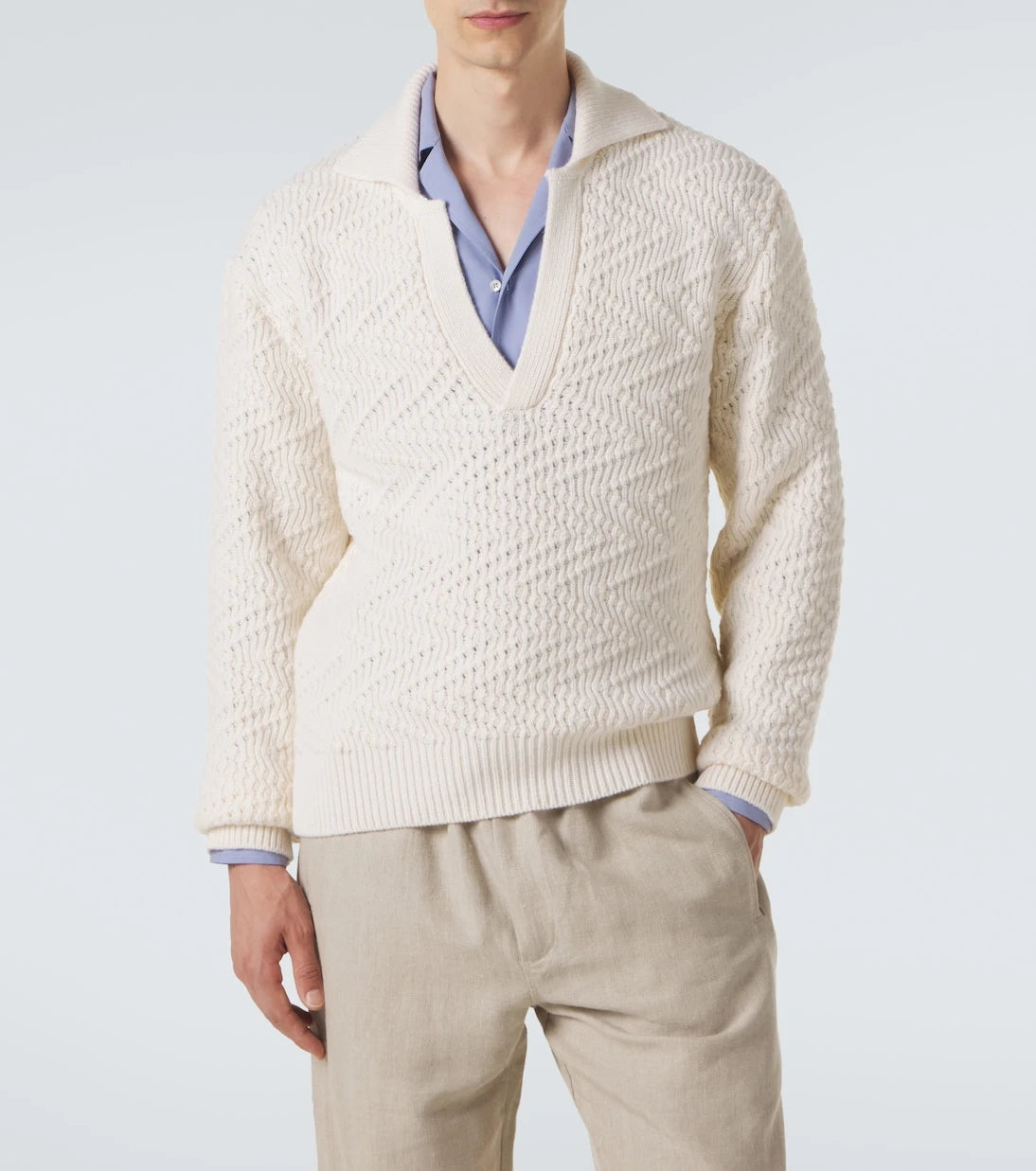 Missoni - Zigzag wool-blend polo sweater