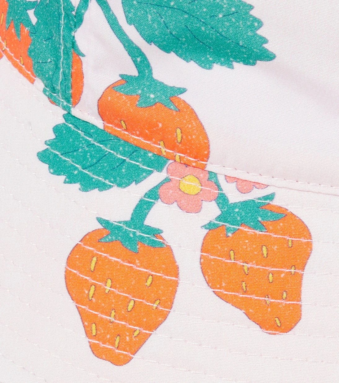 Tinycottons - Çilek desenli pamuklu kova şapka