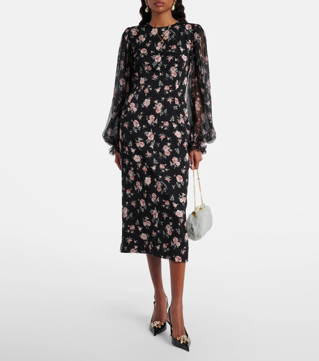 Dolce&Gabbana - Marlene Small shearling shoulder bag