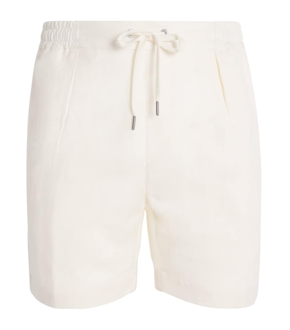 Silk-Linen Drawstring Shorts