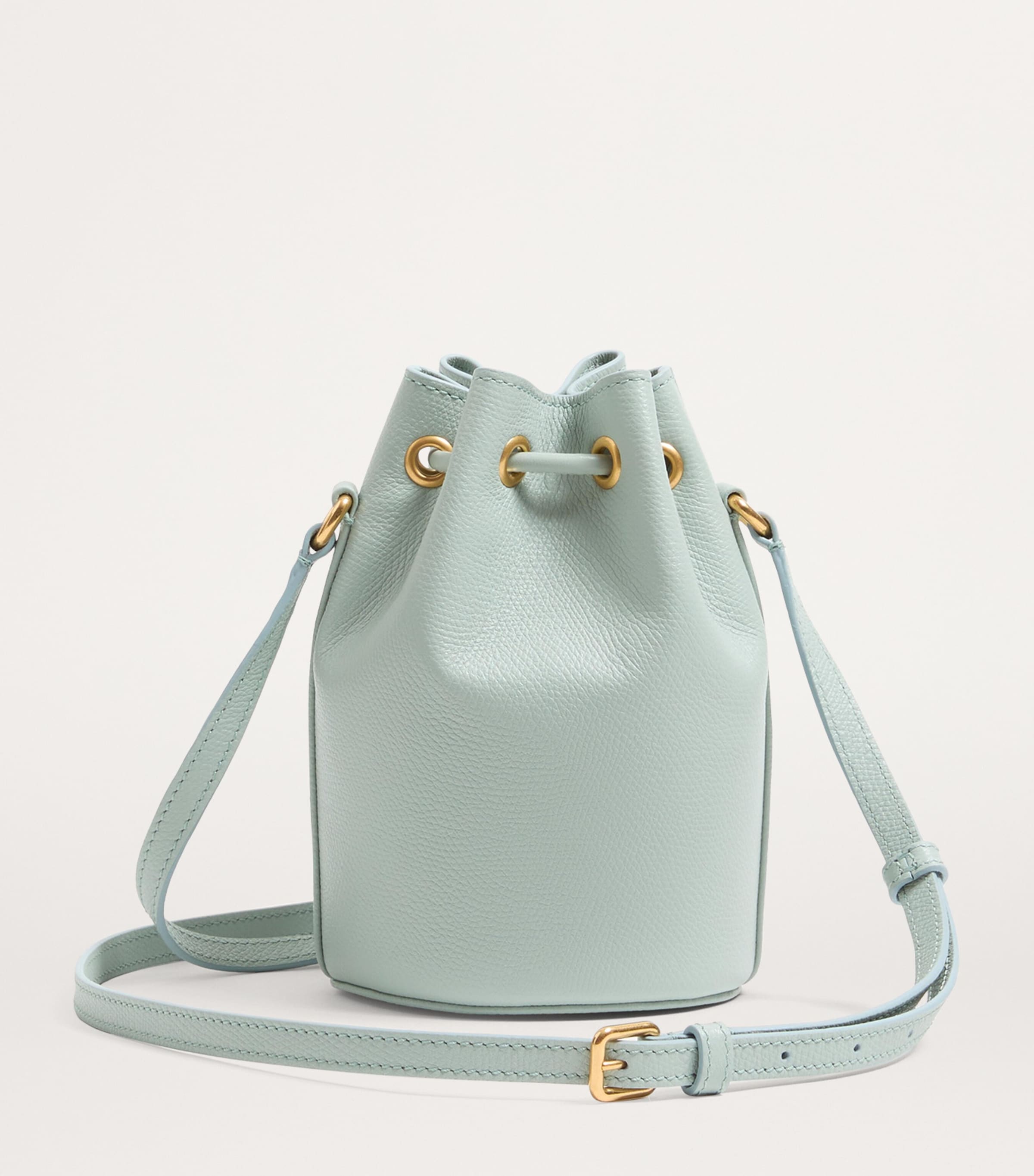 Mini Leather VLogo Signature Bucket Bag
