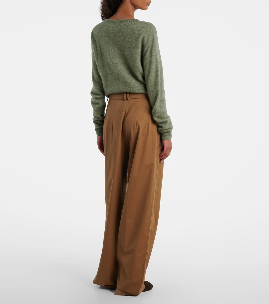 The Row - Igor cotton and cashmere wide-leg pants