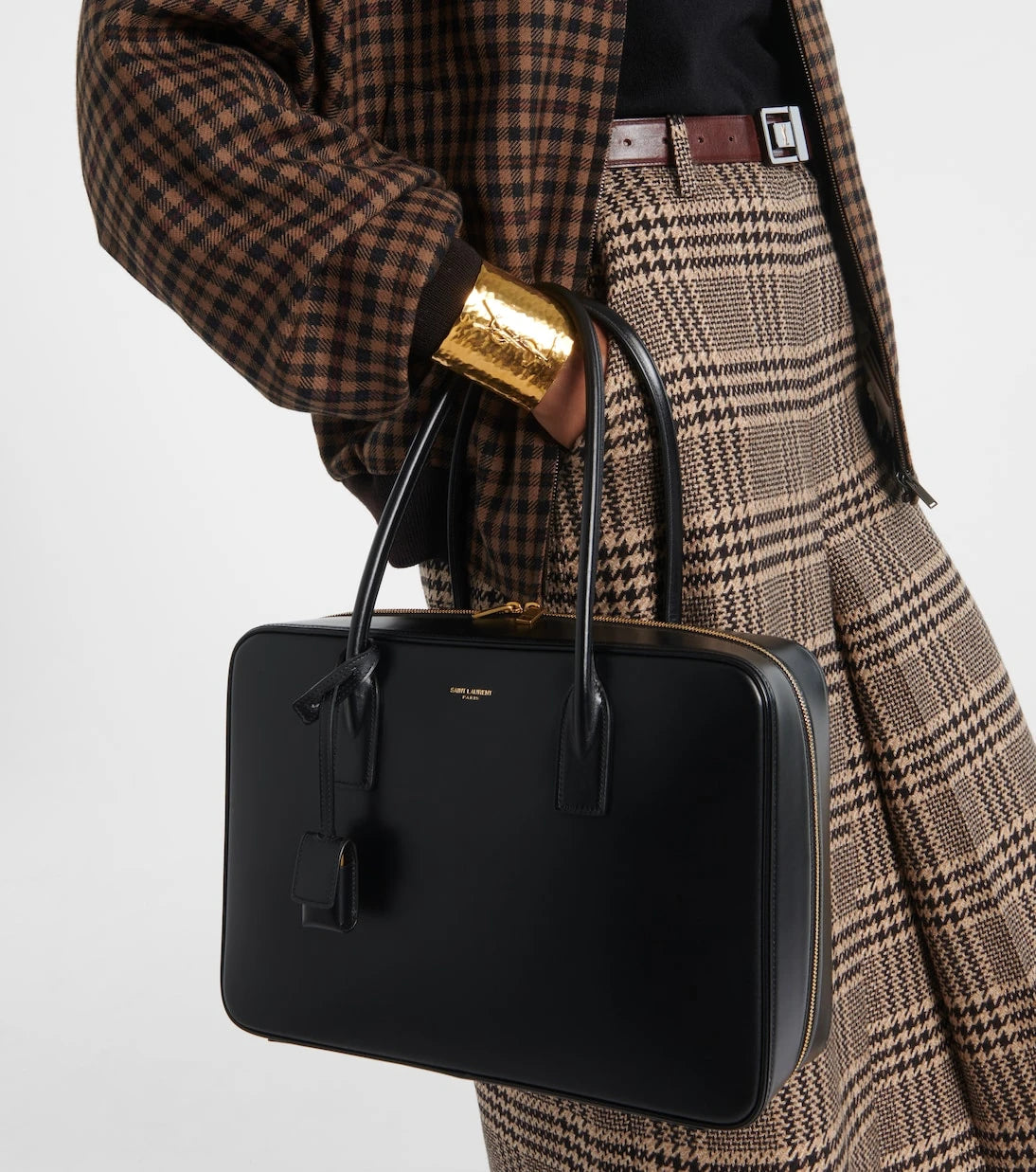 Saint Laurent - Sac De Jour leather tote bag