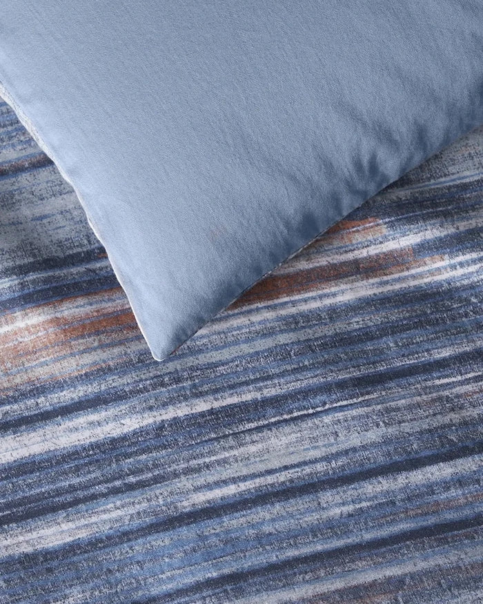 Lacoste L Brush Bleu 200 x 200 cm Pamuklu Nevresim Kılıfı