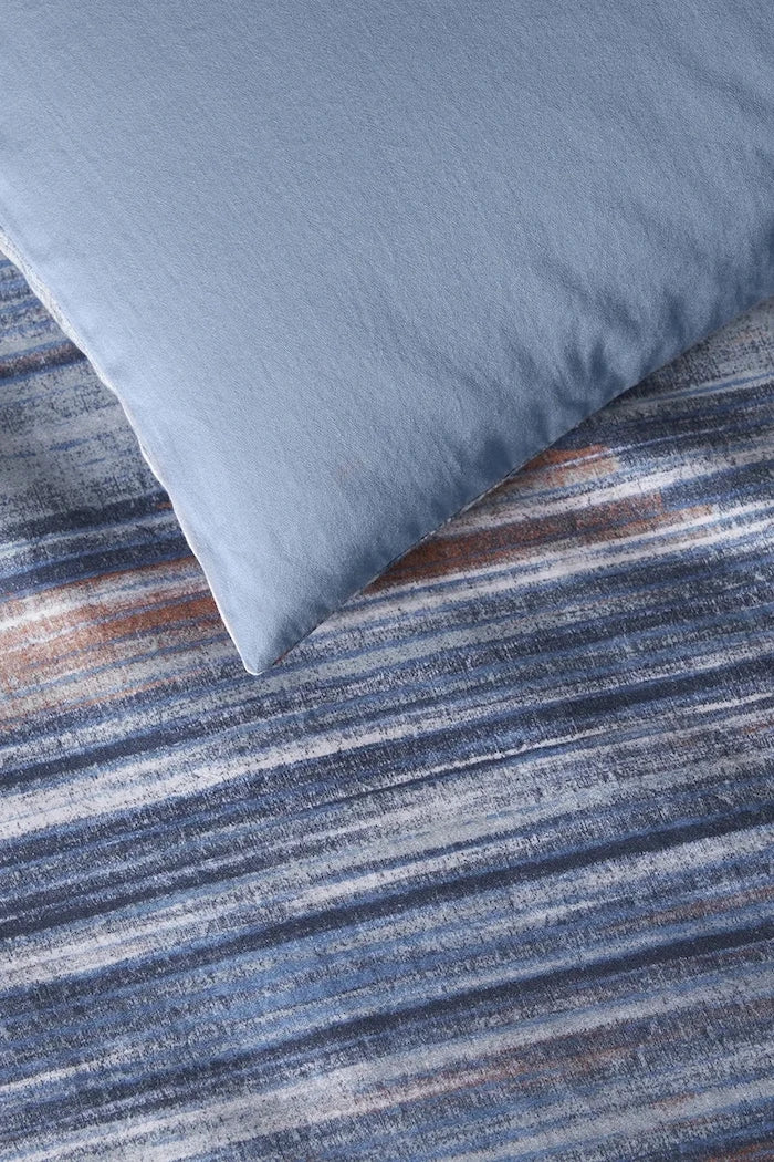 Lacoste L Brush Bleu 200 x 200 cm Pamuklu Nevresim Kılıfı