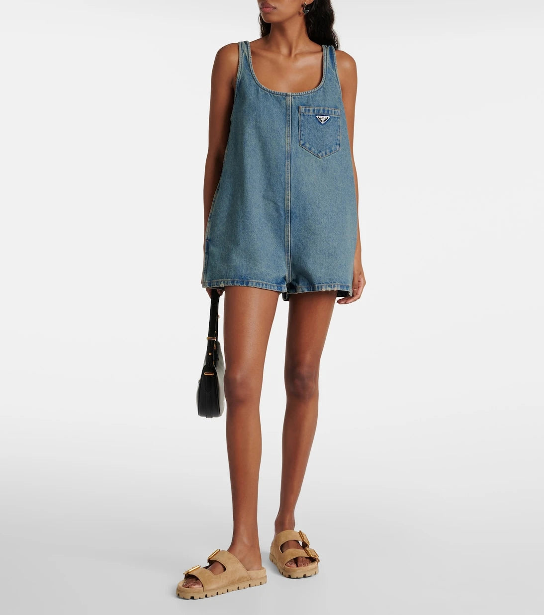 Prada - Logo suede sandals