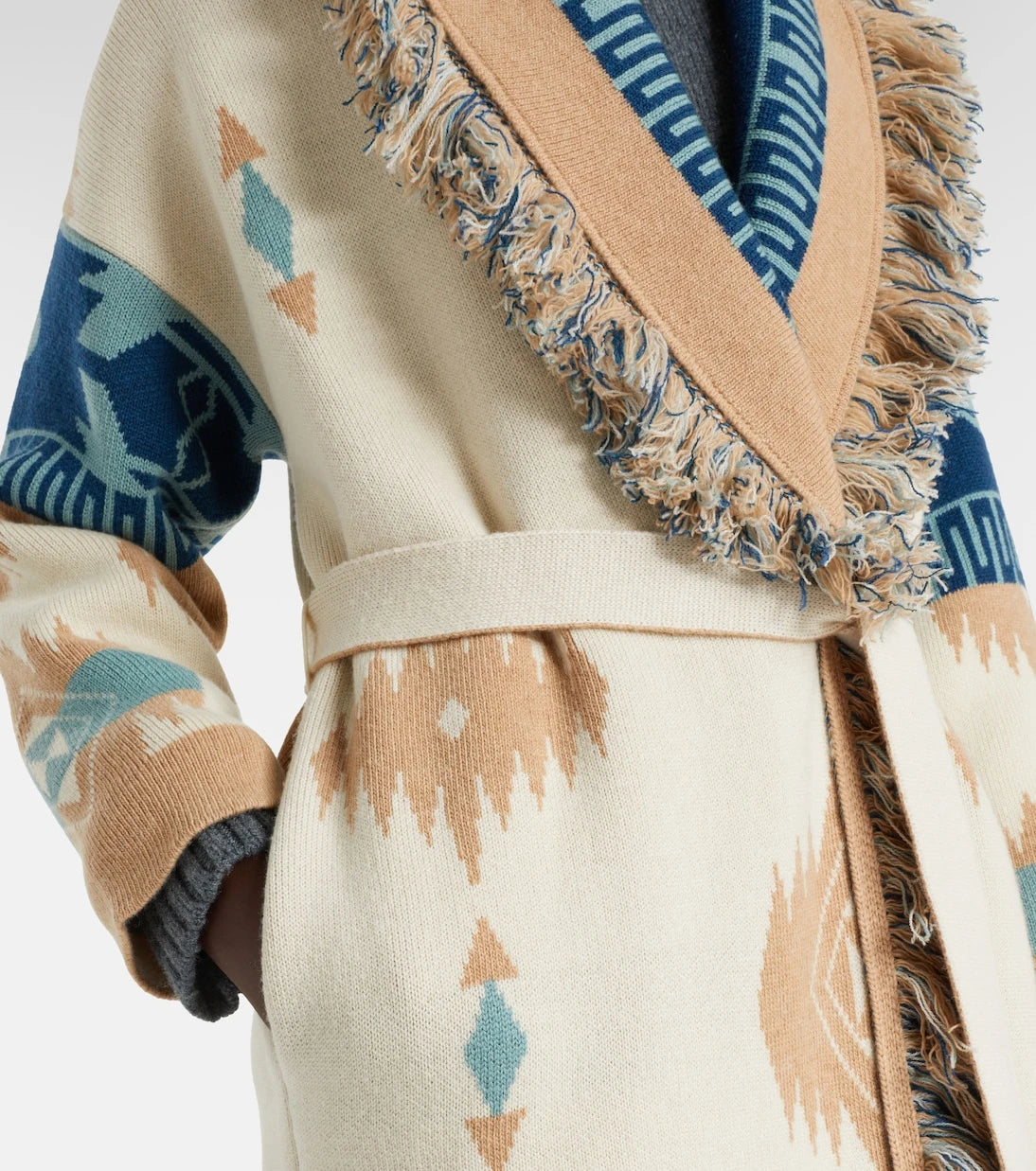 Alanui - Icon jacquard virgin wool cardigan